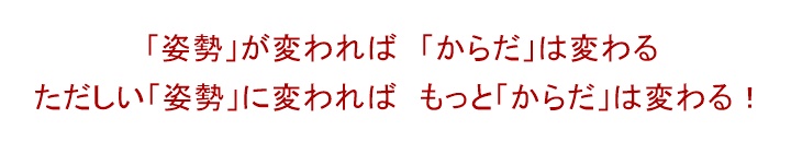 姿勢が変われば からだは変わる正しい姿勢になれば からだは もっと変わる